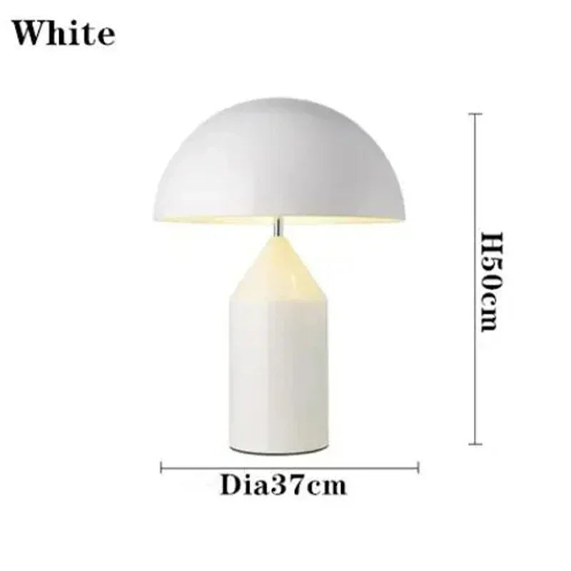 Lampe verre champignon blanche LED tactile 3 intensités protection yeux lumière exceptionnelle diffusion douce moderne
