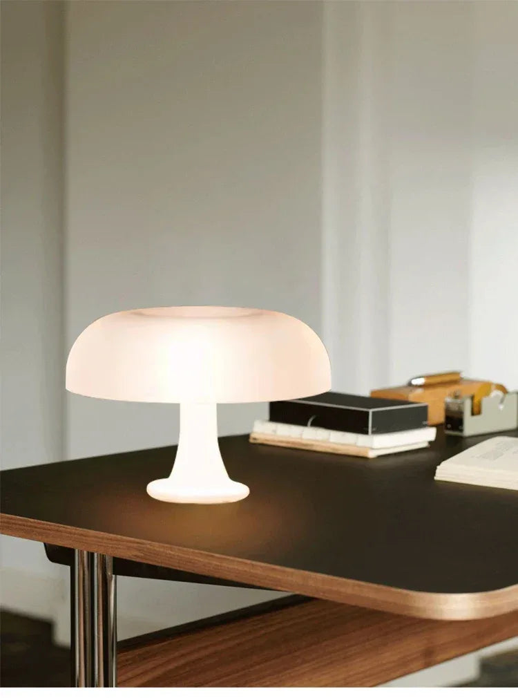 Lampe Champignon Blanche LED Sans Fil Scandinave Tactile Design Minimaliste | Élégante - LAMPE-EN-CHAMPIGNON