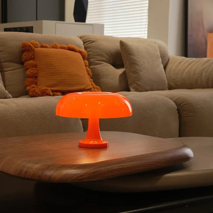 Lampe Champignon Orange LED Sans Fil Vintage Tactile Design Rétro 60-70 | Iconique - LAMPE-EN-CHAMPIGNON