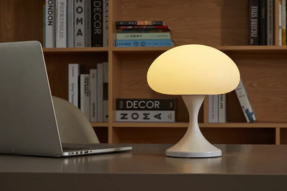 Lampe Champignon Blanche LED Rechargeable | Design Rétro 60-70 | 3 Intensités - LAMPE-EN-CHAMPIGNON