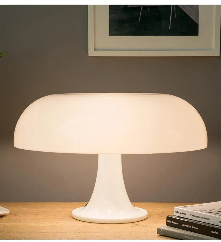 Lampe Champignon Blanche LED Sans Fil Scandinave Tactile Design Minimaliste | Élégante - LAMPE-EN-CHAMPIGNON