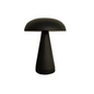 Lampe champignon mushroom noire black LED tactile sans fil rechargeable USB design moderne aluminium decoration metal
