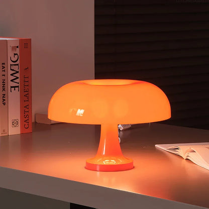 Lampe Champignon Orange LED Sans Fil Vintage Tactile Design Rétro 60-70 | Iconique - LAMPE-EN-CHAMPIGNON