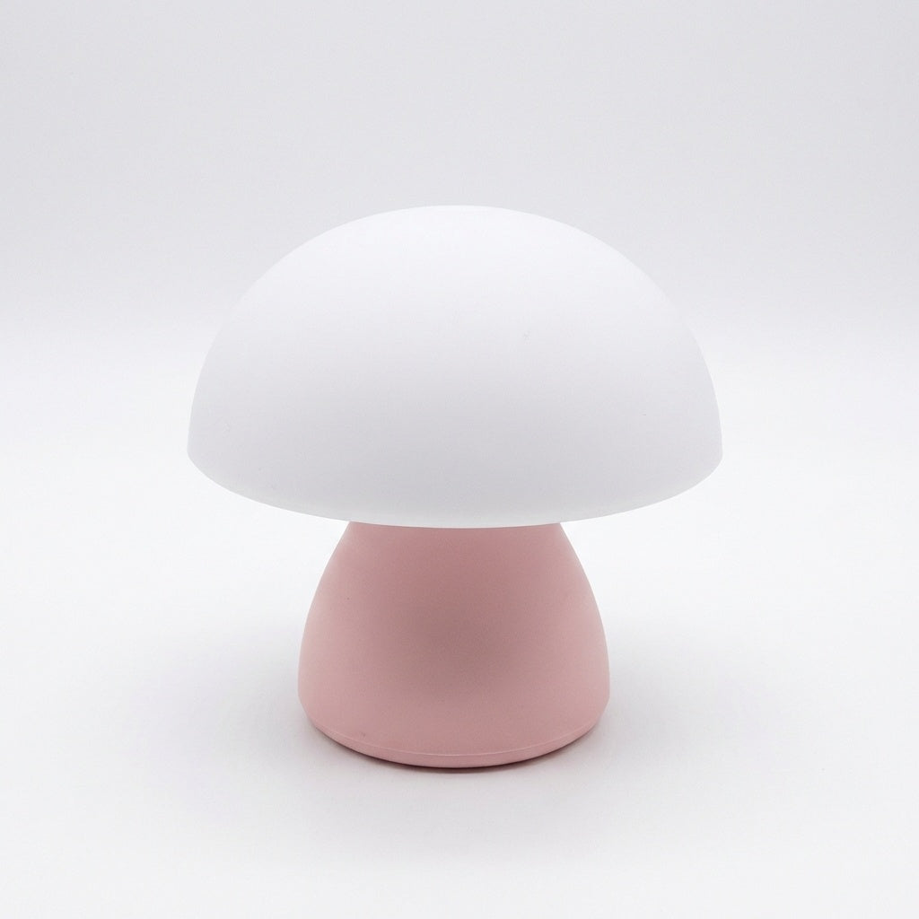 Lampe champignon rose pink LED tactile sans fil rechargeable USB veilleuse enfant silicone doux decoration chambre