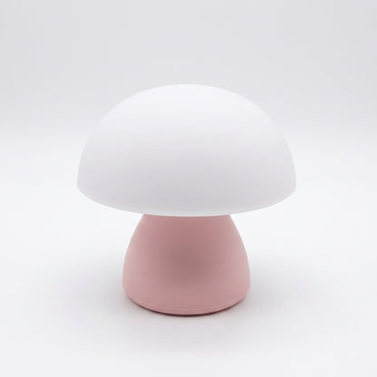 Lampe champignon rose pink LED tactile sans fil rechargeable USB veilleuse enfant silicone doux decoration chambre